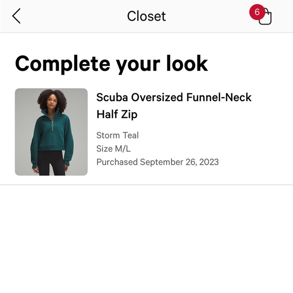 Lululemon Scuba Oversized Funnel-Neck Half Zip Storm Teal - Size M/L - Picture 2 of 2